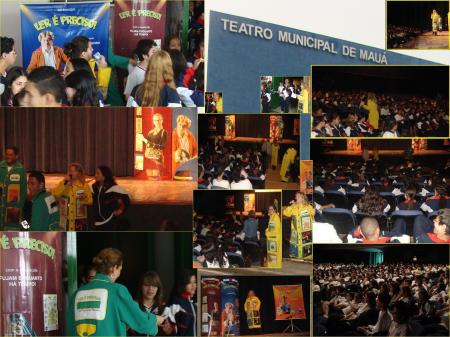 Teatro Municipal.Mauá.SP recebe o projeto Ler é Preciso com seus três espetáculos interativos - cinema com teatro